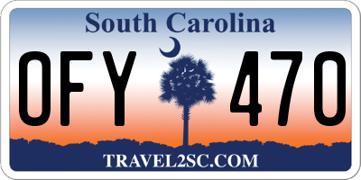 SC license plate OFY470