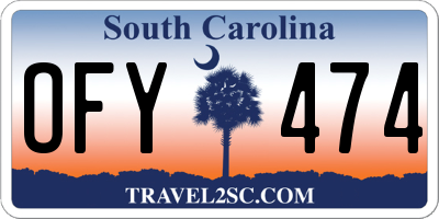 SC license plate OFY474