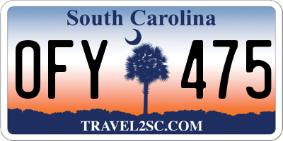 SC license plate OFY475