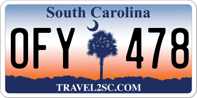 SC license plate OFY478