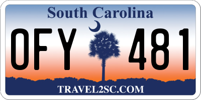 SC license plate OFY481