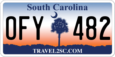 SC license plate OFY482