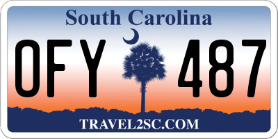SC license plate OFY487