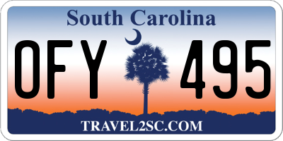 SC license plate OFY495