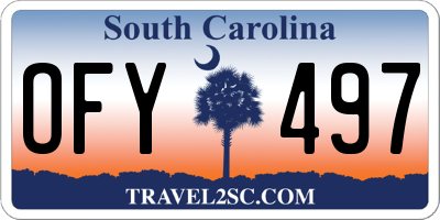 SC license plate OFY497