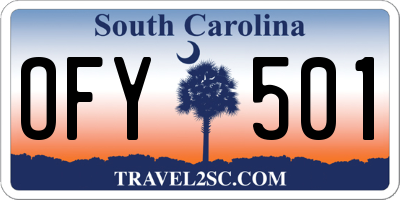 SC license plate OFY501