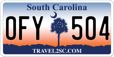 SC license plate OFY504