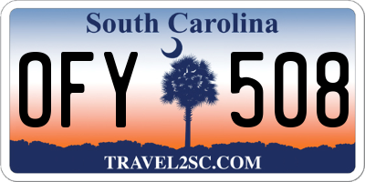 SC license plate OFY508