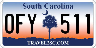 SC license plate OFY511