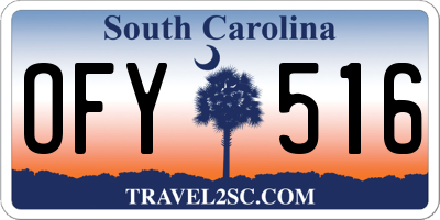 SC license plate OFY516
