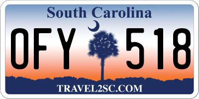 SC license plate OFY518