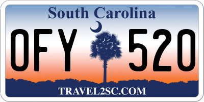 SC license plate OFY520