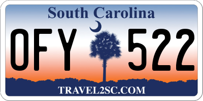 SC license plate OFY522