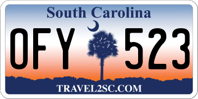SC license plate OFY523
