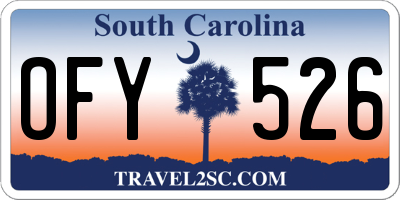SC license plate OFY526