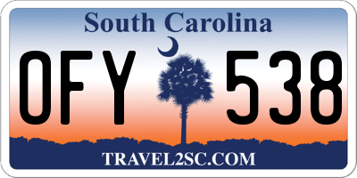SC license plate OFY538