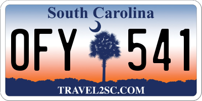 SC license plate OFY541