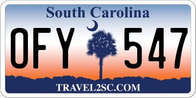 SC license plate OFY547