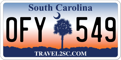 SC license plate OFY549