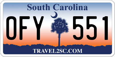 SC license plate OFY551