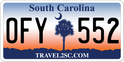 SC license plate OFY552