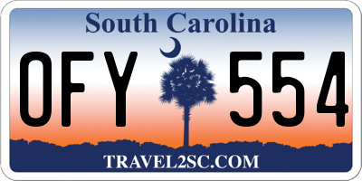 SC license plate OFY554
