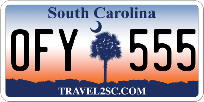 SC license plate OFY555