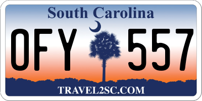 SC license plate OFY557
