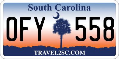 SC license plate OFY558