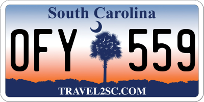 SC license plate OFY559