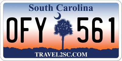 SC license plate OFY561