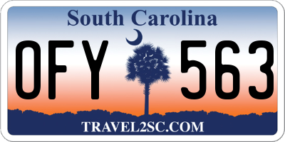 SC license plate OFY563