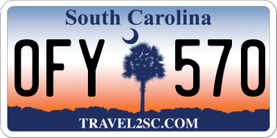 SC license plate OFY570