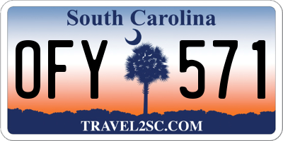 SC license plate OFY571