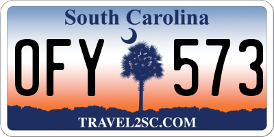 SC license plate OFY573