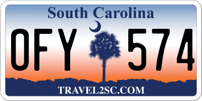 SC license plate OFY574