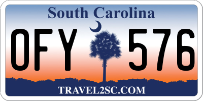 SC license plate OFY576