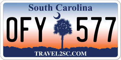 SC license plate OFY577