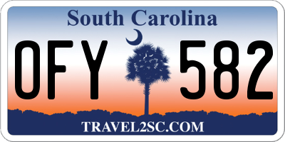 SC license plate OFY582