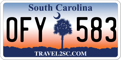 SC license plate OFY583