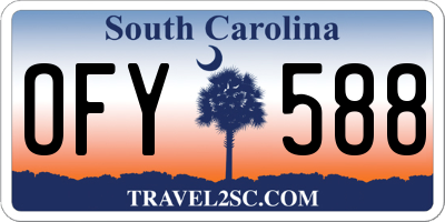 SC license plate OFY588