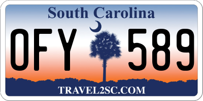 SC license plate OFY589