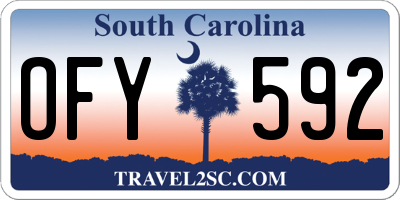 SC license plate OFY592