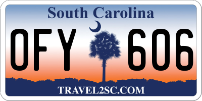 SC license plate OFY606