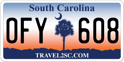 SC license plate OFY608