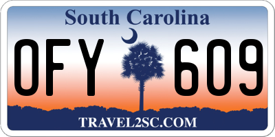 SC license plate OFY609