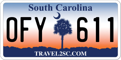 SC license plate OFY611