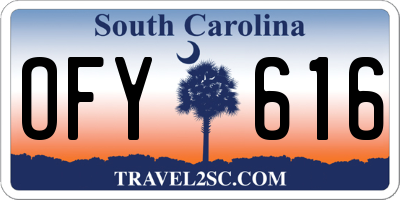 SC license plate OFY616