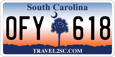 SC license plate OFY618