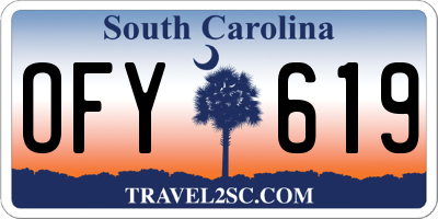 SC license plate OFY619